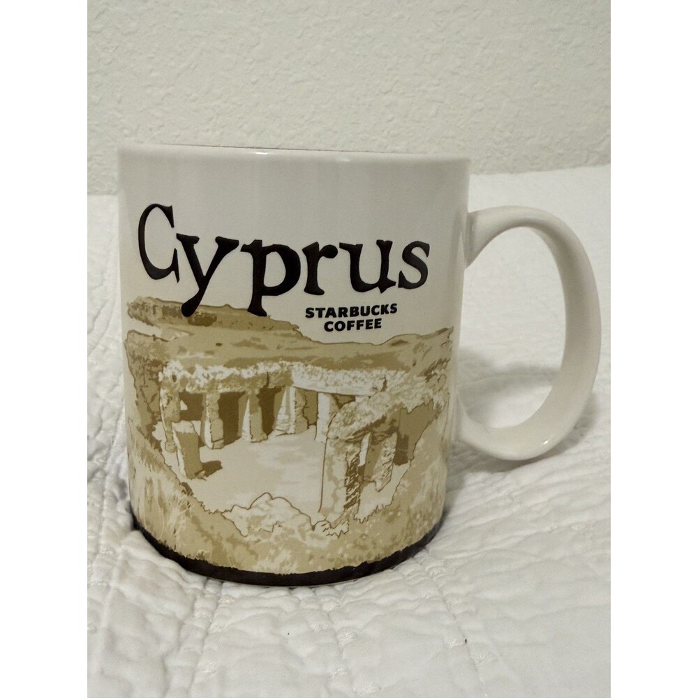 Starbucks Cyprus Global Icon Collector Series 16 oz Coffee Mug Cup RARE 2009